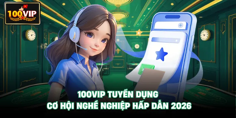 100VIP Tuyển Dụng - Cơ Hội Nghề Nghiệp Hấp Dẫn 2026